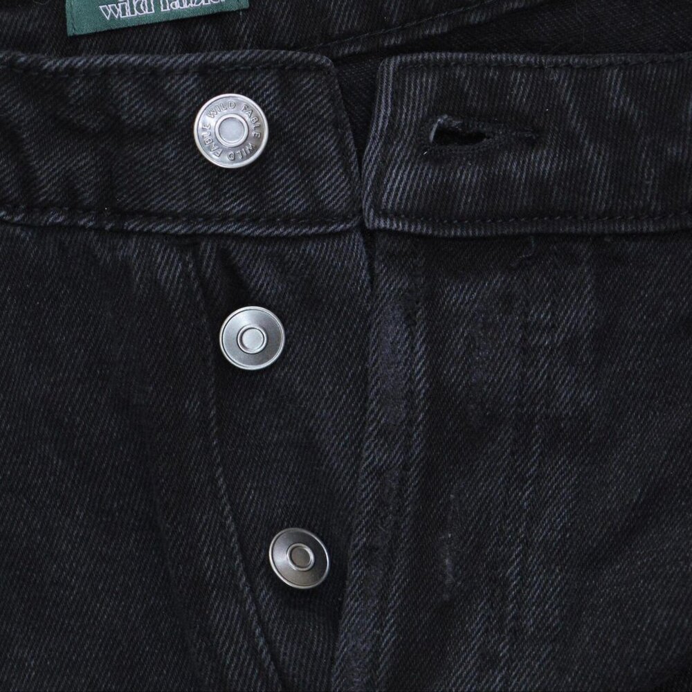 NWT Wild Fable Women's High-Rise Wide Leg Bermuda Jean Shorts 16 Black - Picture 6 of 8